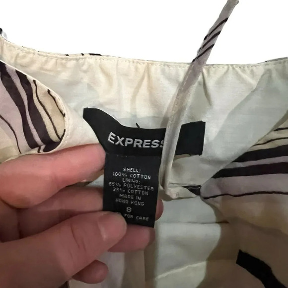 Express Y2K Pastel Multi‎ Color Striped Summer Dress Size Small - Picture 3 of 4